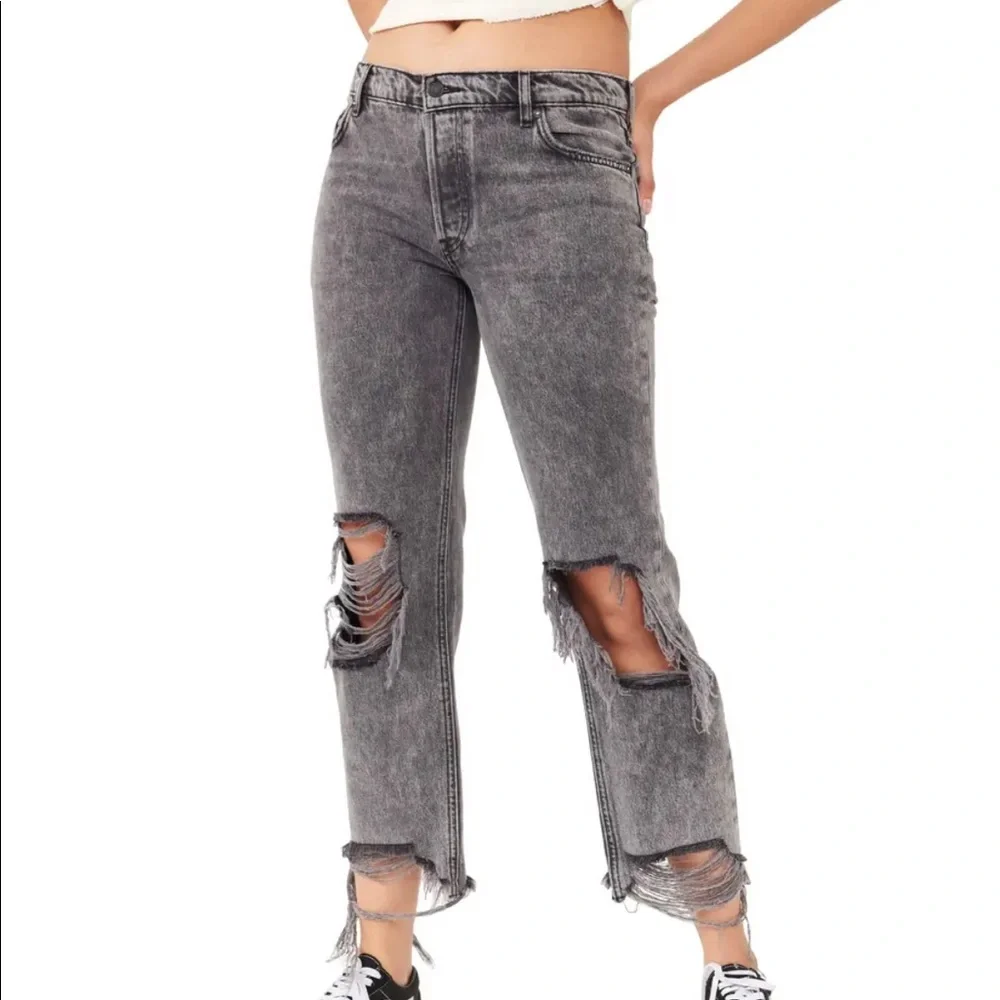 Free People Maggie distressed straight leg jeans